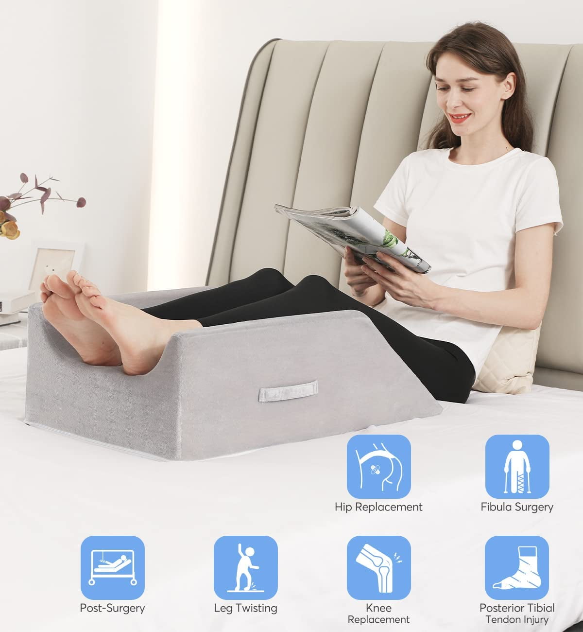OasisSpace Leg Elevation Pillow for After Surgery - Leg Wedge