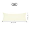 thumbnail image 2 of Unique Bargains Pillowcases Zippered Microfiber Body Pillow Cover Beige 20" x 72", 2 of 8