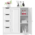 Smile Mart Bathroom Floor Storage Cabinet, White, 12'' - Walmart.com