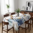 thumbnail image 6 of Blue Fall Table Cloth Waterproof Tablecloths, Thanksgiving Pumpkins Weeping Botanical Tablecloth Dining Table Cover for Kitchen Party Tabletop Outdoor, Rectangle Tablecloth 60x102 Inch, 6 of 9