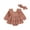 Khaki, variant on Musuos Baby Girls 2 Piece Outfits 0-18M Solid Color Ruffles Long Sleeve Romper Dress and Cute Headband Set for Toddler Infant