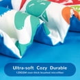 thumbnail image 4 of Sleep Zone Kids Bedding Comforter Set Full/Queen Size - Super Soft & Cute Printed 3-Piece Comforter Set All Seasons for Boys, Girls, Fade Resistant, Machine Washable, Happy Animal, 4 of 6
