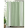 thumbnail image 2 of Sage Green Shower Curtain, White Striped Waterproof Shower Curtain Set with 12 Hooks Lightweight Washable Fabric Shower Curtains for Bathroom 48x72 Inches, 2 of 6