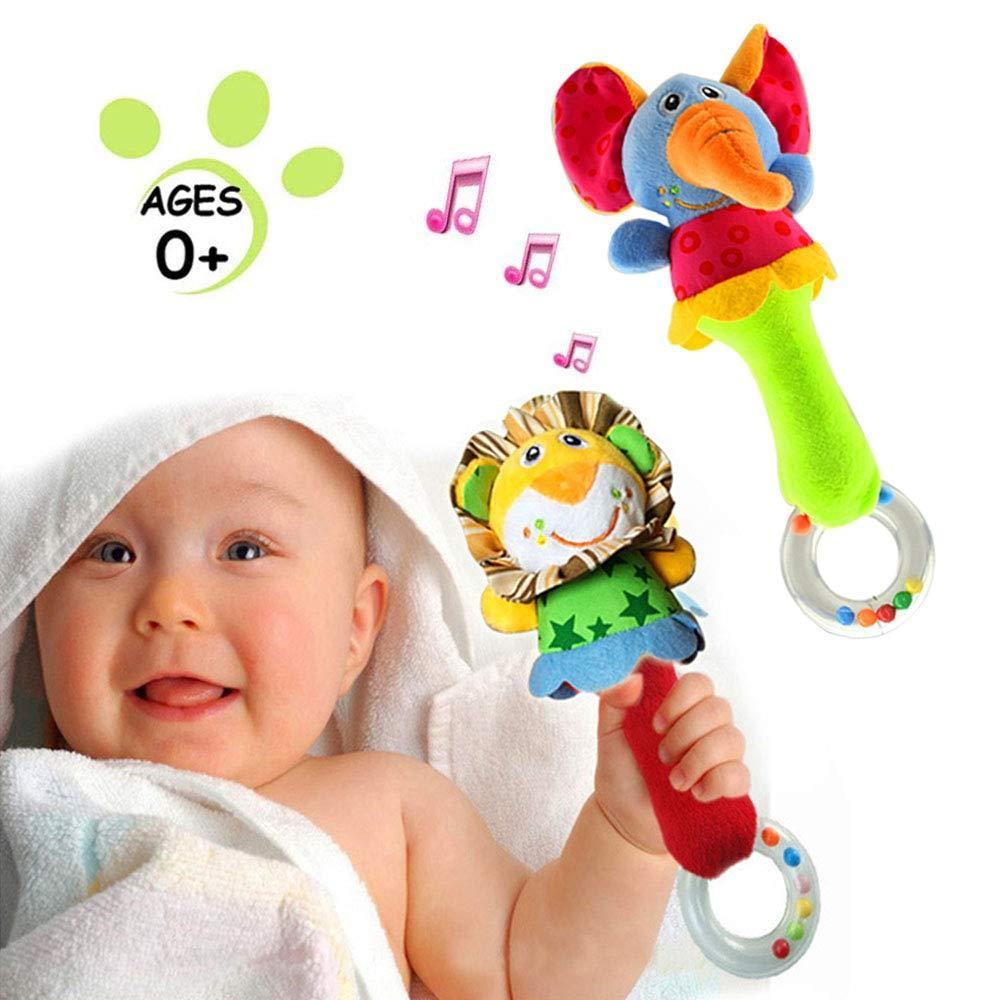 Baby Soft Rattles Shaker | Infant Developmental Hand Grip Baby Toys | Cute Stuffed Animal with