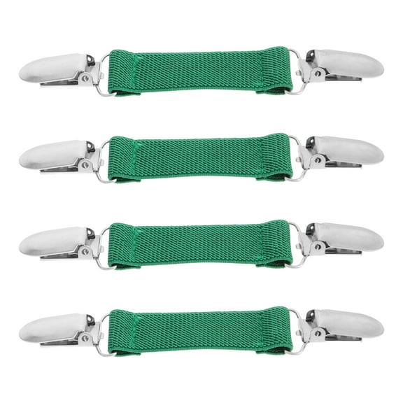 FRCOLOR 4pcs Elastic Pants Clips Pants Fixing Clips Trouser Leg Clips Holders Adjustable Elastic Belt Clips for Cycling Outdoor Sports
