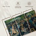 thumbnail image 6 of Elephant Stock Dance At Le Moulin De La Galette Wall Art - Horizontal Multi Panel Canvas - Living Room Wall Decor - People Multi Panel - Teal And Green Decor By Pierre Auguste Renoir - 38" x 24", 6 of 8