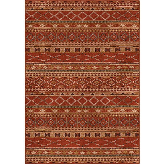 Orian Rugs Bright Color Medallion Zemmour Red Area Rug (7'10" x 10'10")
