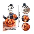 thumbnail image 2 of Glow Skull Halloween Pumpkin Decorations Mini Pumpkin Ornaments For Funny Halloween Decor Indoor Da, 2 of 5