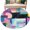 Black Sky Blue Mustard Yellow, variant on Round Rugs 5Ft, Colorful Geometric Round Area Rug Washable Indoor Throw Carpet, Color Block Modern Abstract Soft Non Slip Circle Rug for Cabinet Bathroom Home Decor Aesthetic