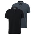 thumbnail image 1 of s.Oliver Polo para hombre, pack de 2 - Básico, cuello polo, algodón, liso Negro/Gris oscuro M (Medium), 1 of 7