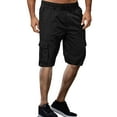 thumbnail image 1 of VBARHMQRT Sweat Pants Male Summer Solid Color Plus Size Casual All Shorts Fashionable Woven Cargo Pants with Pockets, 1 of 5