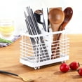thumbnail image 6 of Dadatutu Metal Mesh Utensil Drying Rack,2 Compartments Draining Basket,Dish Drainer for Kitchen Counter,Silverware Cutlery Flatware Holder Forks,Knives,Spoons,Chopsticks Organizer,Household Supplies, 6 of 6