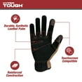 thumbnail image 3 of Hyper Tough Cotton Duck Canvas Utility, Unisex Work Gloves, Brown, Medium, HT88981-23, 3 of 10