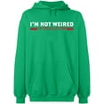 thumbnail image 2 of OXI Hoodie Sweatshirt - I'm Not Weired, Basic Casual Hoodie for Men's and Women Fleece Hoodie Long Sleeve - Irish Green 3X-Large, 2 of 3