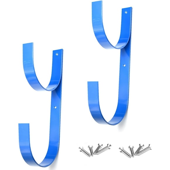 2 Pcs Supports Larges pour Perches de Piscine en Aluminium Bleu Robuste avec Vis Supports de Tuyau de Piscine pour Perches Télescopiques Filets d'Aspirateur Brosses