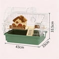 thumbnail image 2 of villa pour Animaux en Acrylique avec Grande Roue de Course, Bouteille d'Eau, cage pour hamster, 2 of 6