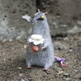 thumbnail image 2 of Yippzo Wool Felt Familiars – Quirky Handmade Companions, Anxious Mother Opossum, Wool Cat Figurines Tabletop Decor, Cute Big-Eyed Panicked Weirdo, 2 of 7