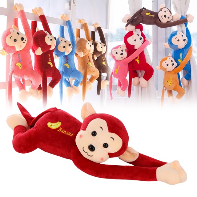 Monkey Plush Toy Monkey Doll Cute Long Arm Monkey Anti Collision Monkey Pillow Curtain Monkey