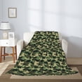 thumbnail image 2 of Sikiie Camouflage Dinosaur Cozy Flannel Fleece Throw Blanket: Lightweight & Thick for All Seasons - Perfect for Women, Men, & Kids"50"x40", 2 of 6