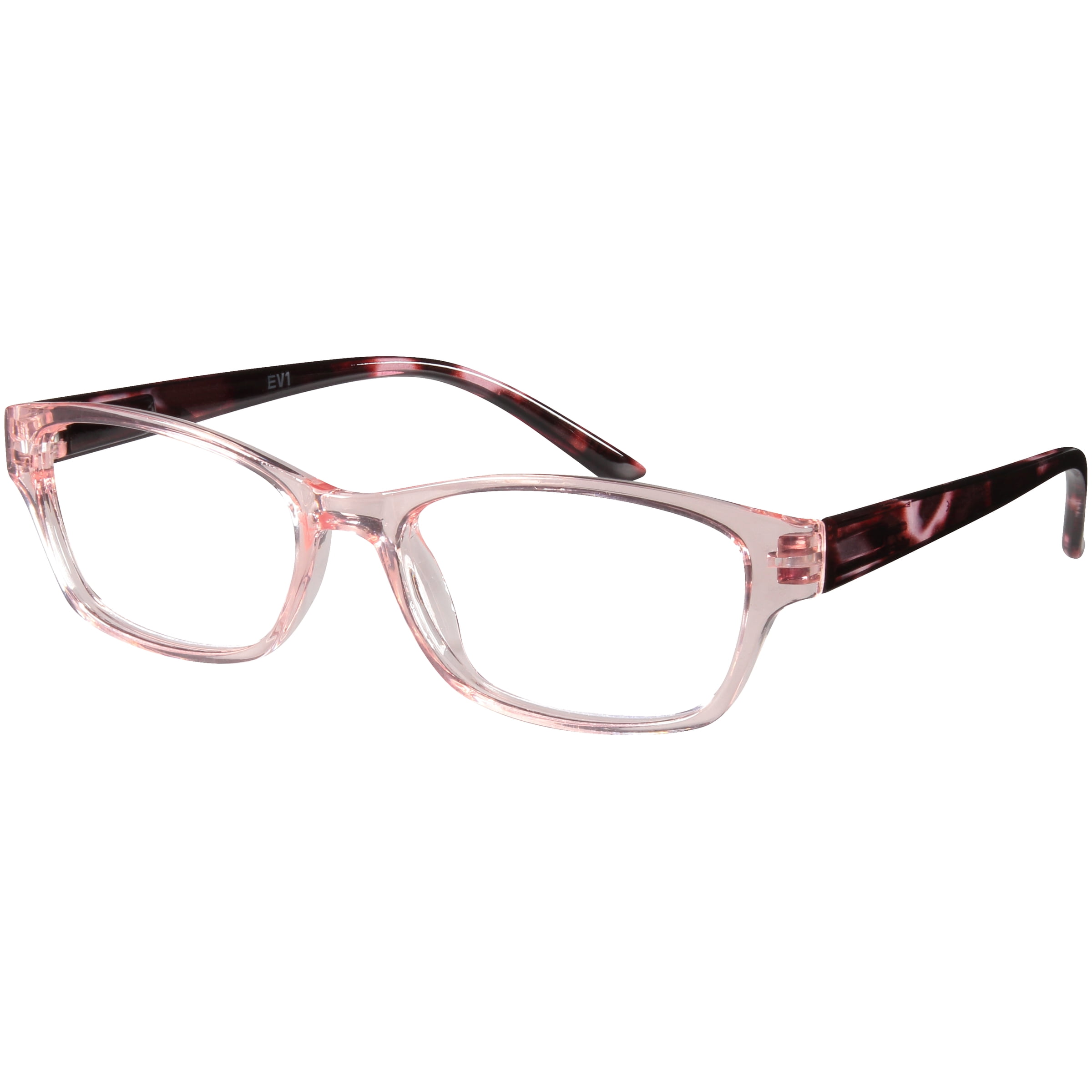 (1 pack) EV1 Dolly Crystal Pink +1.50 Reading Glasses with Case