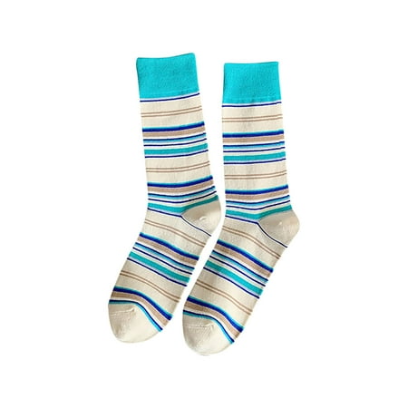 

yinguo women stripes contrast colors with vintage striped midtube socks