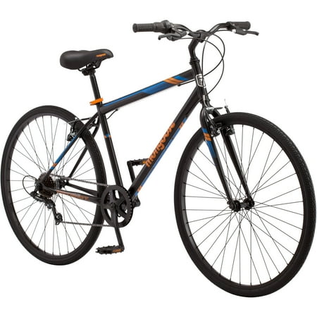 700C Mongoose Hotshot Men's Bike, Black / Orange (Best Hybrid Bike Under 250)