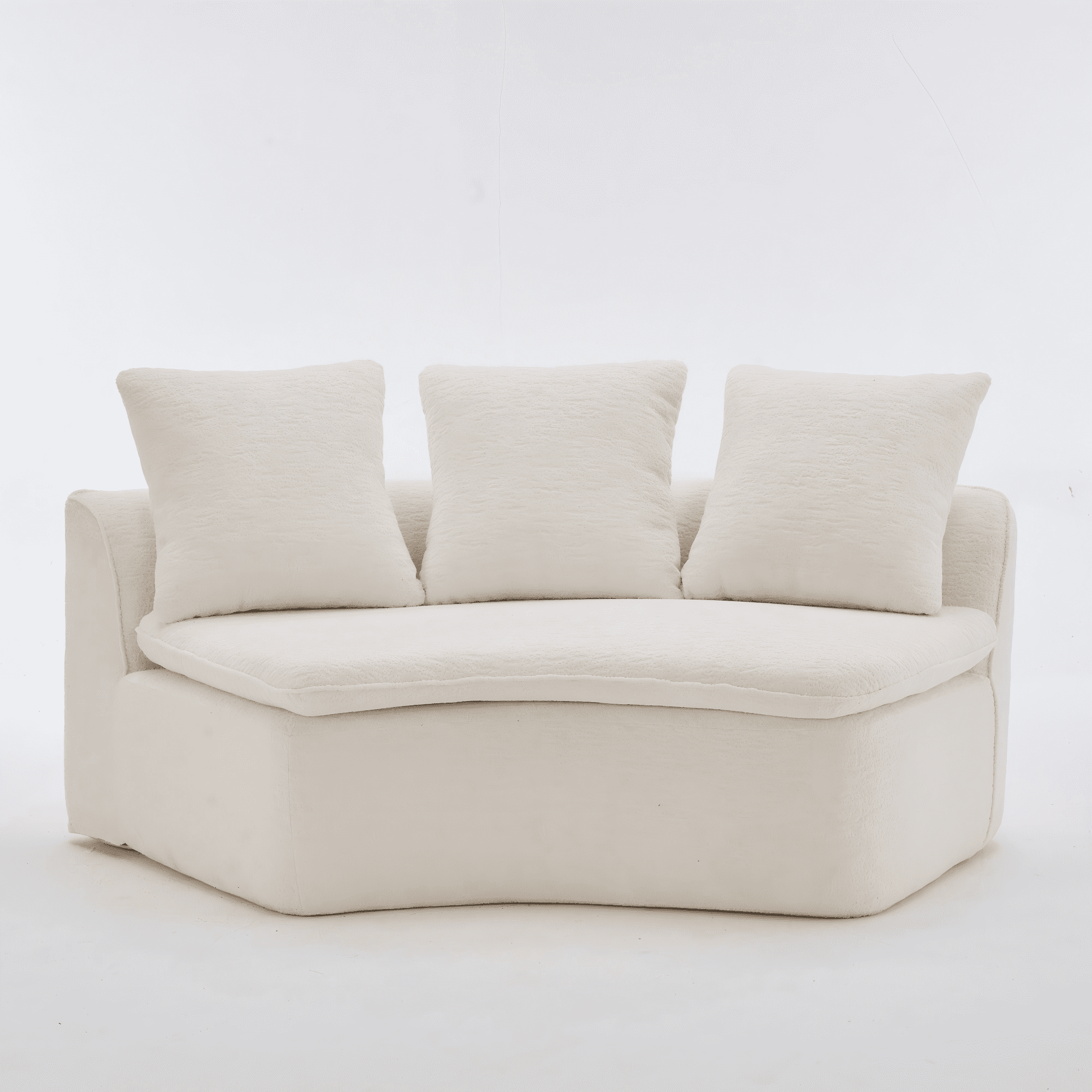 Sailvan 133" Modular U-Shaped Sectional Compression Sofa with Removable Recliner Module