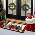 thumbnail image 3 of Buffalo Plaid Xmas Trees Merry Christmas Red Doormat 30"x17" Decorative Holiday Rugs Indoor Outdoor Front Door Welcome Mats Winter Doormats for Porch Entrance Entryway, 3 of 6