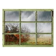 thumbnail image 2 of Window View Wall Mural - Heavy Rain - Vintage Style Wall Decor - Peel and Stick Adhesive Vinyl Material - 36x48 inches, 2 of 5