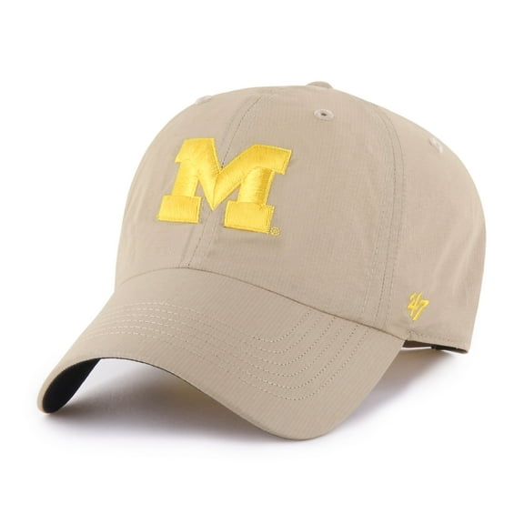 Men's '47 Khaki Michigan Wolverines Clean Up brrr- Adjustable Hat