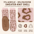 thumbnail image 3 of Muk Luks Girls Socks, Sweater Knit Slipper Kids Crew Socks for Girls with Soft Sole, Light Pink, S/M, 3 of 9