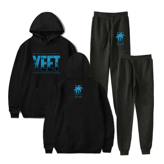 Jey Uso Yeet Hoodies Pants 2 Pieces Sets Unisex Clothes Fashion Sweatshirt Sweatpant Suit