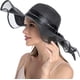 thumbnail image 1 of Sombrero de paja para mujer, plegable, de ala ancha, con protección UV UPF50, para viajes, para playa y verano, 1 of 7