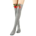 thumbnail image 1 of Granjero Gordo 2 pares de calcetines hasta la rodilla, botas de cintura alta, calcetines largos, adecuados para juegos de rol, uso diario, gris claro, 1 of 4