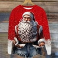 thumbnail image 4 of Fiaer Christmas Women Sweatshirts Trendy Funny Graphic Plus Size Tops Long Sleeve Crew Neck Fall Winter Pullover Red L, 4 of 5