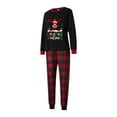 thumbnail image 4 of Spewahor Christmas Pajamas for Family Long Sleeve Cartoon Elk Print Tops + Buffalo Plaid Pants Set Winter Sleepwear, 4 of 10