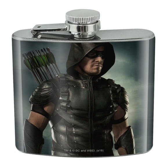 Arrow TV Series Character Art Stainless Steel 5oz Hip Drink Kidney Flask