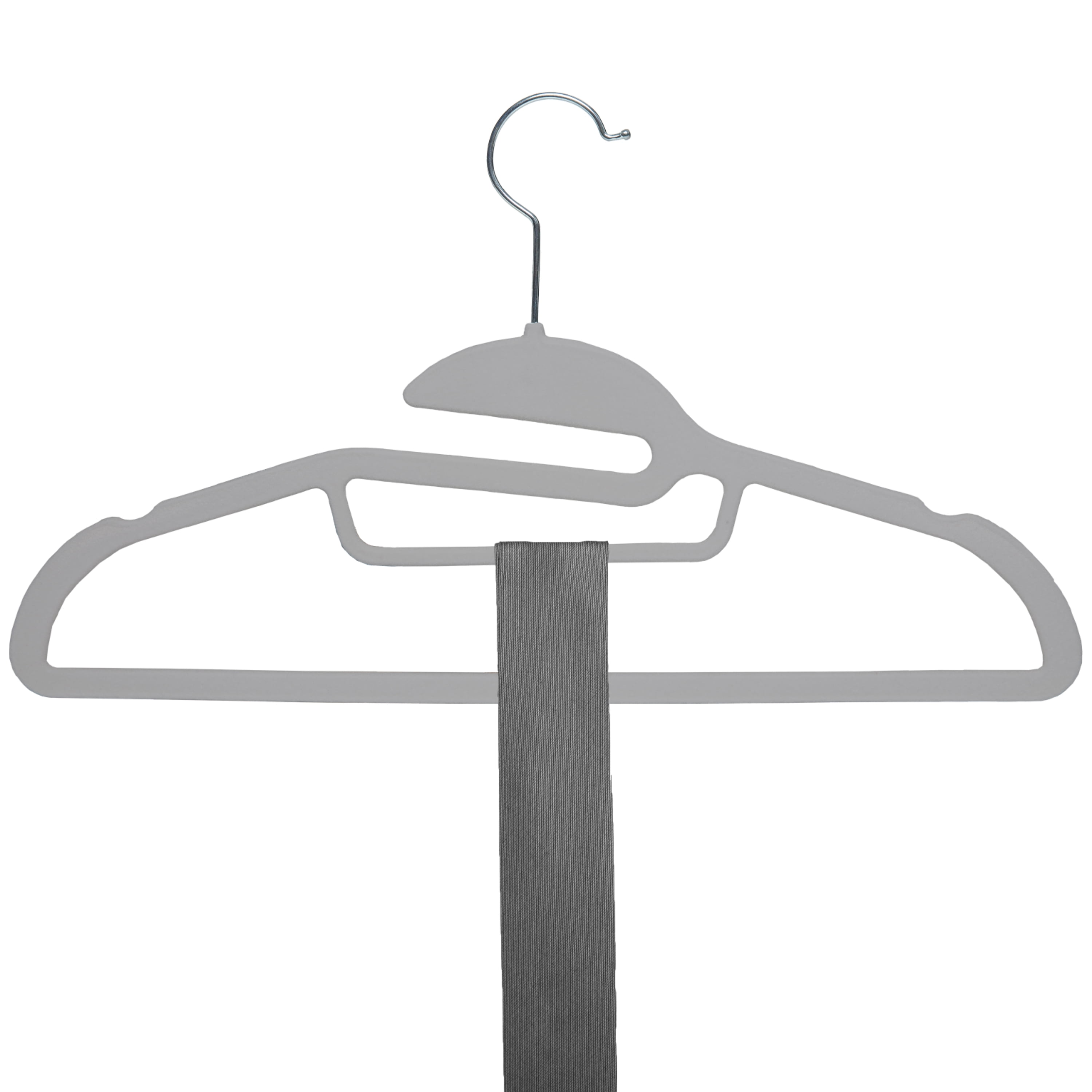 Simplify 24 Pack Ultimate Velvet Shirt Hanger in Grey