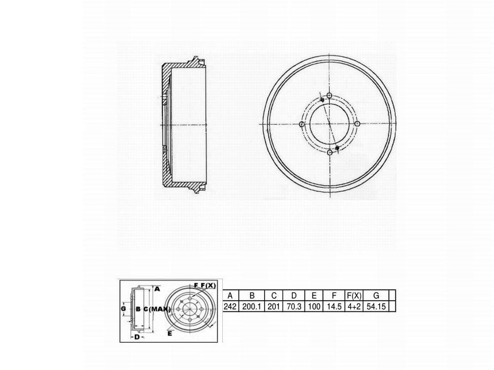 Winstop Brake Drum, Rear WS235651, Toyota Corolla 1990-1988
