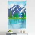 thumbnail image 1 of Camper Tapestry, Outdoor Activity with Lake Mountain Forest and Trailer Summer Holiday Design, Fabric Wall Hanging Decor for Bedroom Living Room Dorm, 5 Sizes, Multicolor, by Ambesonne, 1 of 1