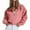 Fall Clothes Pink, variant on Womens Zip Up Hoodies, Long Sleeve Pullover for Women Fall Fashion Loose Fit Solid Color Cropped Half Zip Hooded Sweatshirts with Pockets