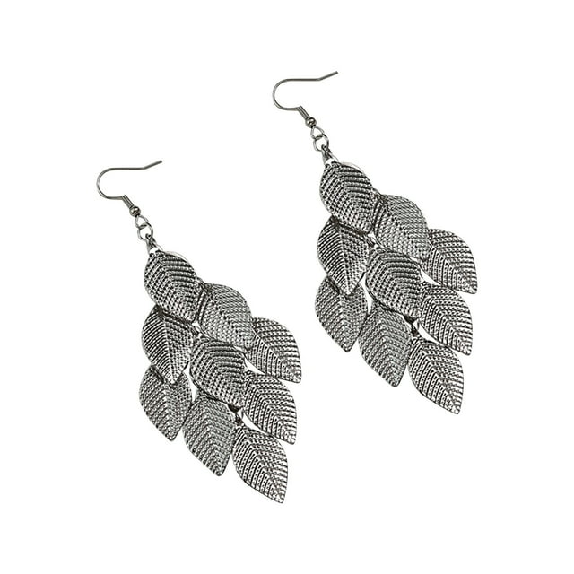 Fiudx Artículos en oferta con ofertas flash Pendientes in moda nuevos in estilo Ins Pendientes in color Joyas pequeñas en nueve hojas