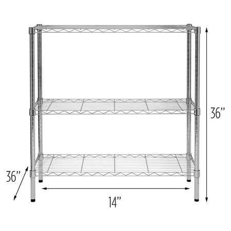 Honey Can Do Urban 3 Shelf Steel Storage Shelving Unit Chrome Honey Can Do Urban 3 Shelf Steel Storage Shelving Unit Chrome Com