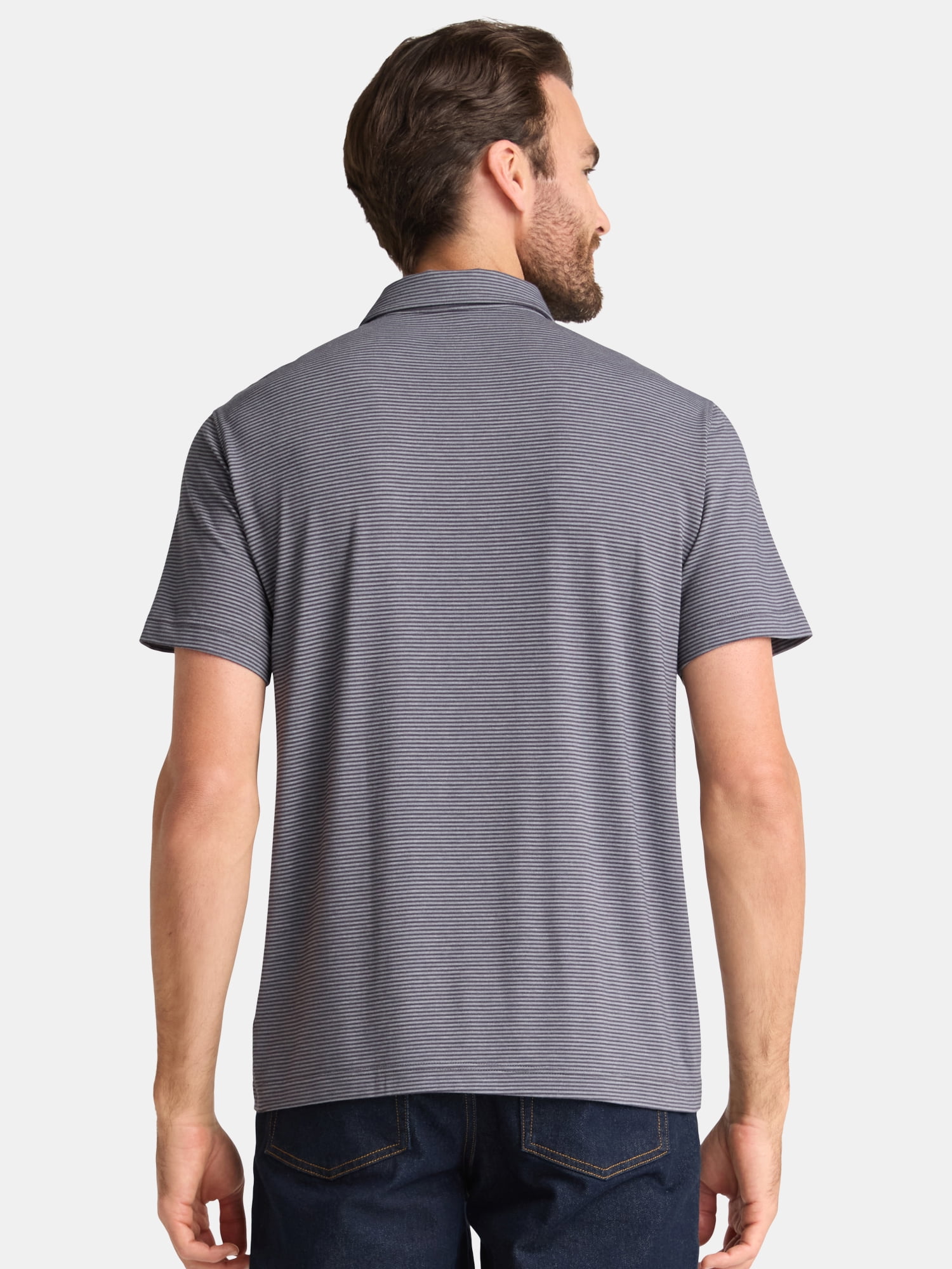George Men's & Big Men's Poly Polo with Short Sleeves, Sizes S-3XL