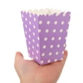 thumbnail image 3 of Miangastore 24pcs Popcorn Boxes Holder Containers Cartons Paper Bags Dot Design Snack Box Theater Dessert Tables Wedding Favors (Purple), 3 of 9