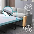 thumbnail image 4 of CECER 2-in-1 Pull Out Sofa Bed, Velvet Loveseat Sleeper Sofa Bed with Folding Mattress, Pull Out Couch Bed for Living Room, Full Size Sleeper Sofa for Apartment/Small Spaces- Grey, 4 of 7
