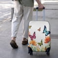 thumbnail image 3 of White Butterfly Flower Field Pattern Luggage Cover Fashion Suitcase Cover Baggage Covers Fit 25-28 Inch Luggage (Go Travel), 3 of 5