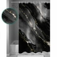 thumbnail image 3 of Ombre Black Marble Texture Shower Curtain Set ，Waterproof Fabric Shower Curtains White Glowing Modern Decor Shower Curtains for Bathroom,Bathroom Decor 36"x72", 3 of 6