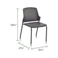 thumbnail image 4 of Next Stack Chairs(4) in Black - 19.75"L x 19.75"W x 33"H, 4 of 6
