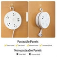 thumbnail image 3 of Retractable Power Space Saving Power Surge Protector - 4 Socket Flat Plug Strip  with Smart 2 USB  70.8 inch Long Extension Cable Suitable for Travel or Home Use, 3 of 5